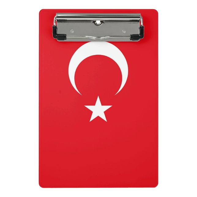 Minicarpeta De Pinza Miniportapapeles con bandera de Turquía (Anverso)