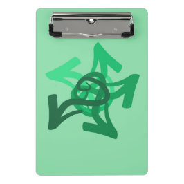 Minicarpeta De Pinza Miniportapapeles de flechas verdes