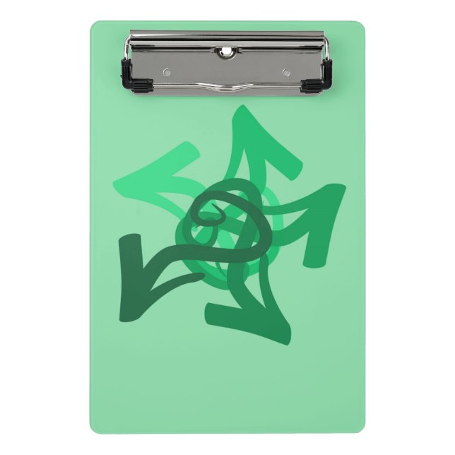 Minicarpeta De Pinza Miniportapapeles de flechas verdes (Anverso)