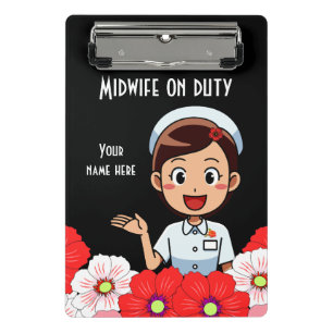 Minicarpeta De Pinza Miniportapapeles Personalizado De Partera En Servi
