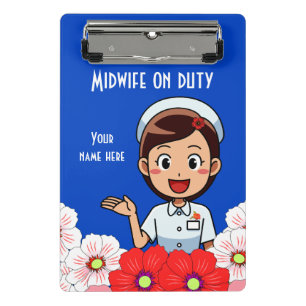 Minicarpeta De Pinza Miniportapapeles Personalizado De Partera En Servi