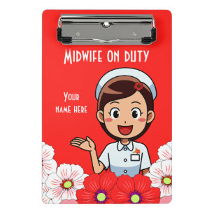 Minicarpeta De Pinza Miniportapapeles Personalizado De Partera En Servi