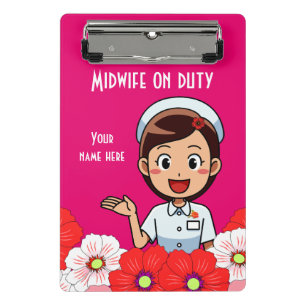 Minicarpeta De Pinza Miniportapapeles Personalizado De Partera En Servi