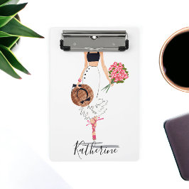 Minicarpeta De Pinza Moda Mujer Moda Flores de falda blanca estilizadas