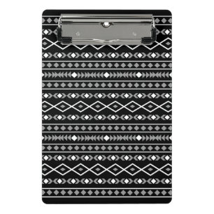 Minicarpeta De Pinza Modalidades aztecas Patrón Blanco gris