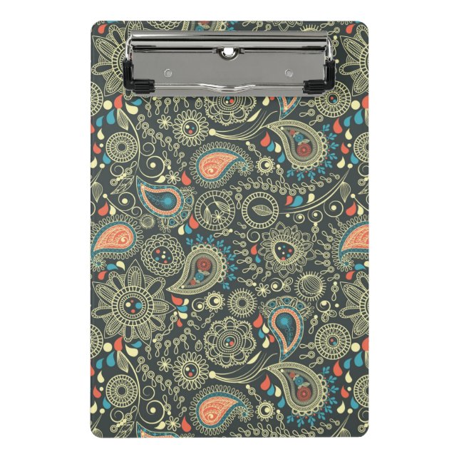 Minicarpeta De Pinza Modelo 3 de Paisley (Anverso)