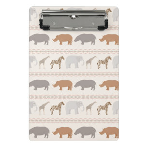 Minicarpeta De Pinza Modelo africano 1 de los animales
