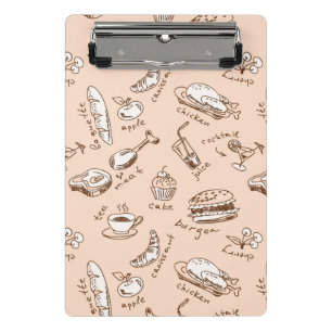 Minicarpeta De Pinza Modelo con la comida