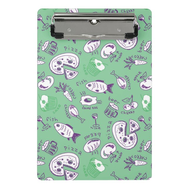 Minicarpeta De Pinza Modelo con la comida (Anverso)