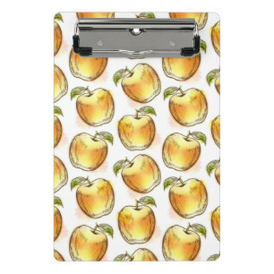 Minicarpeta De Pinza Modelo con la manzana amarilla