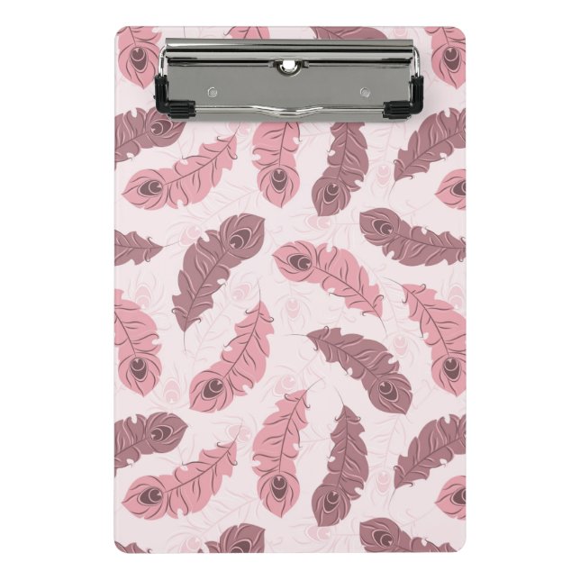 Minicarpeta De Pinza modelo con las plumas del pavo real (Anverso)