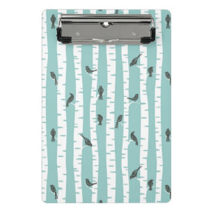 Minicarpeta De Pinza Modelo con los pájaros y los árboles