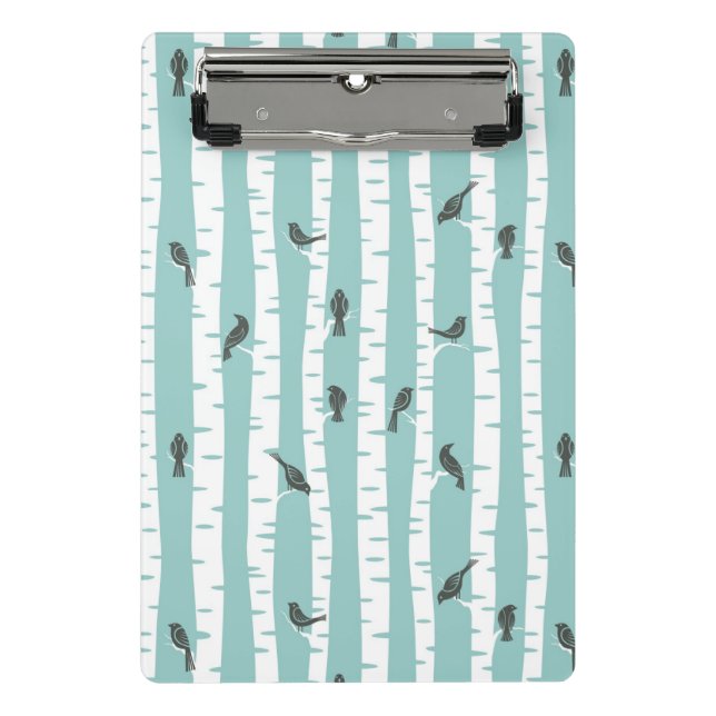 Minicarpeta De Pinza Modelo con los pájaros y los árboles (Anverso)