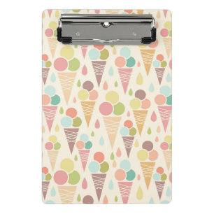 Minicarpeta De Pinza Modelo de los conos de helado