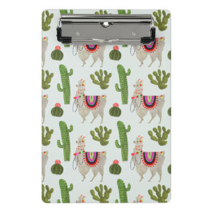 Minicarpeta De Pinza Modelo del cactus y de la llama de la colección el