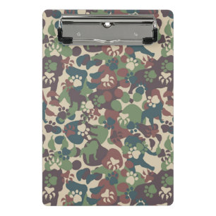 Minicarpeta De Pinza Modelo del camuflaje del perro