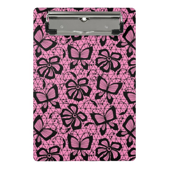 Minicarpeta De Pinza modelo del cordón con las mariposas (Anverso)