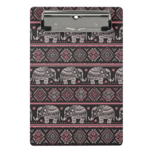 Minicarpeta De Pinza Modelo étnico negro del elefante
