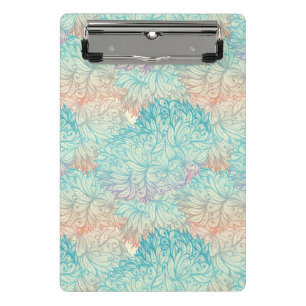 Minicarpeta De Pinza Modelo floral multicolor del Doodle