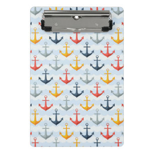 Minicarpeta De Pinza Modelo náutico con las anclas
