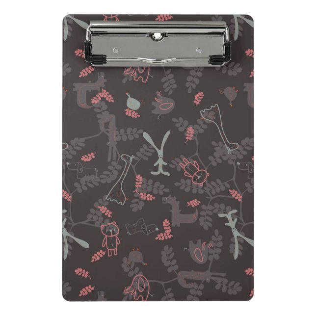 Minicarpeta De Pinza modelo que exhibe los animales 1 del bebé (Anverso)