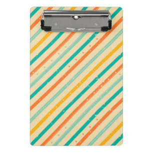 Minicarpeta De Pinza Modelo rayado del grunge retro