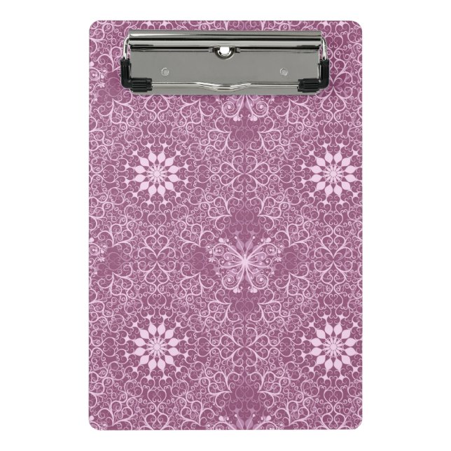 Minicarpeta De Pinza Modelo rosado del vintage (Anverso)