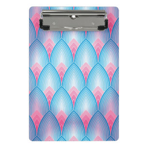 Minicarpeta De Pinza Modelo verde azulado y rosado del pétalo