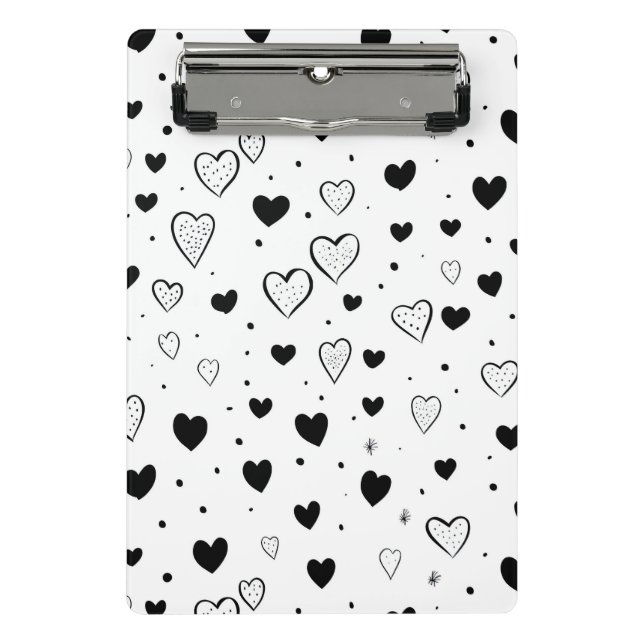 Minicarpeta De Pinza Modern Hearts Pattern (Anverso)