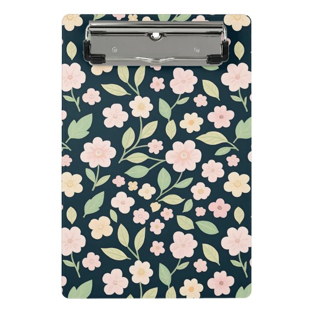Minicarpeta De Pinza Modern Pink Wildflowers Pattern (Anverso)