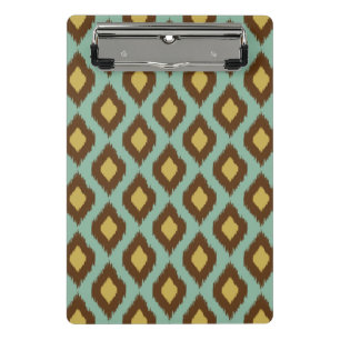Minicarpeta De Pinza Moderno amarillo azul del ikat tribal moderno