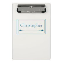 Monograma personalizado minimalista beige y azul m