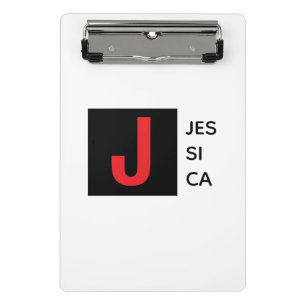 Minicarpeta De Pinza Monograma profesional elegante moderno