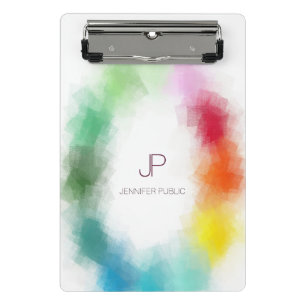 Minicarpeta De Pinza Monogramado Colorful Template Modern Elegant