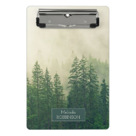 Minicarpeta De Pinza Montañas Personalizadas Bosque Niebla