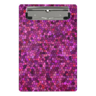 Minicarpeta De Pinza Mosaico Rosa Púrpura 