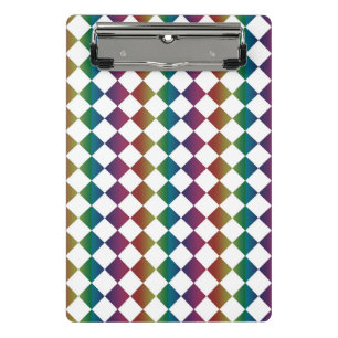 Minicarpeta De Pinza Multicolor Diamante Harlequín Multicolor Ajedrezad
