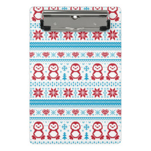 Minicarpeta De Pinza Navidad y modelo hecho punto invierno