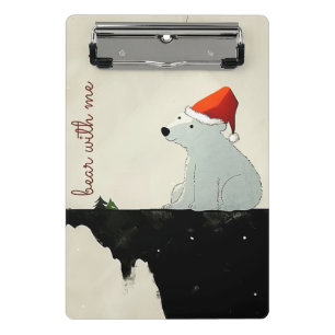 Minicarpeta De Pinza Navidades del oso polar de Santa
