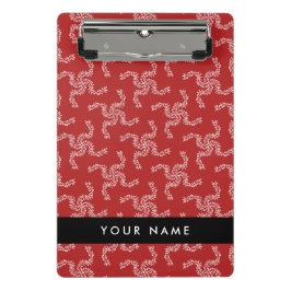 Minicarpeta De Pinza Navidades Garland, Red, Tu nombre, Personalizar