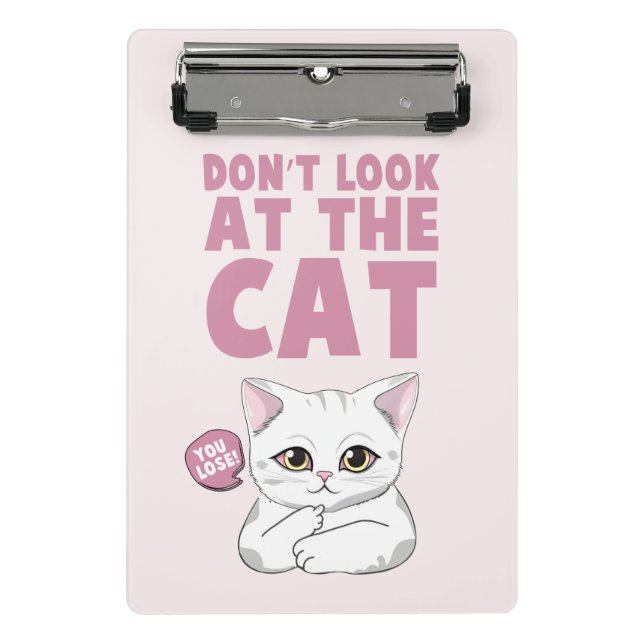 Minicarpeta De Pinza No mires al gato - Gracioso gato blanco (Anverso)
