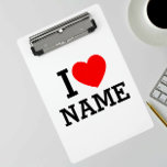 Minicarpeta De Pinza Nombre del corazón<br><div class="desc">Escriba el nombre o texto deseado en la sección de nombres.</div>