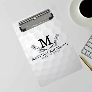 Minicarpeta De Pinza Nombre del patrón de bola de golf personalizado Mo