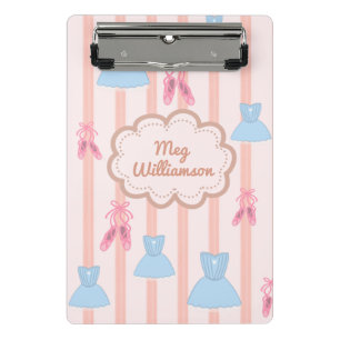 Minicarpeta De Pinza Nombre personalizado del ballet de Coquette