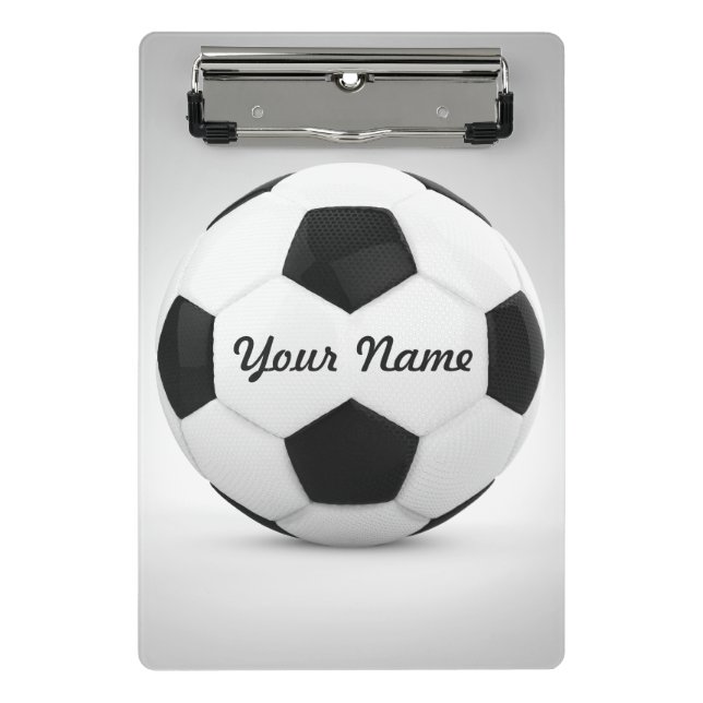 Minicarpeta De Pinza Nombre personalizado del balón de fútbol (Anverso)