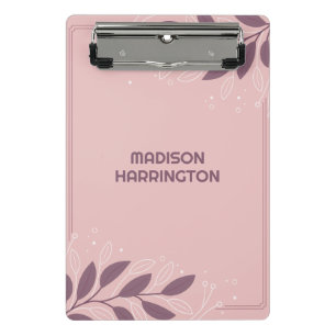 Minicarpeta De Pinza Nombre personalizado en marco flojo