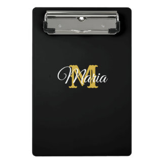 Minicarpeta De Pinza Nombre personalizado inicial