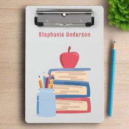 Minicarpeta De Pinza Nombre personalizado l Watercolor Niños maestros e