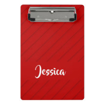 Nombre personalizado plástico diagonal rojo textur