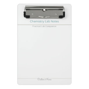 Minicarpeta De Pinza Notas de laboratorio de química – Nombre personali